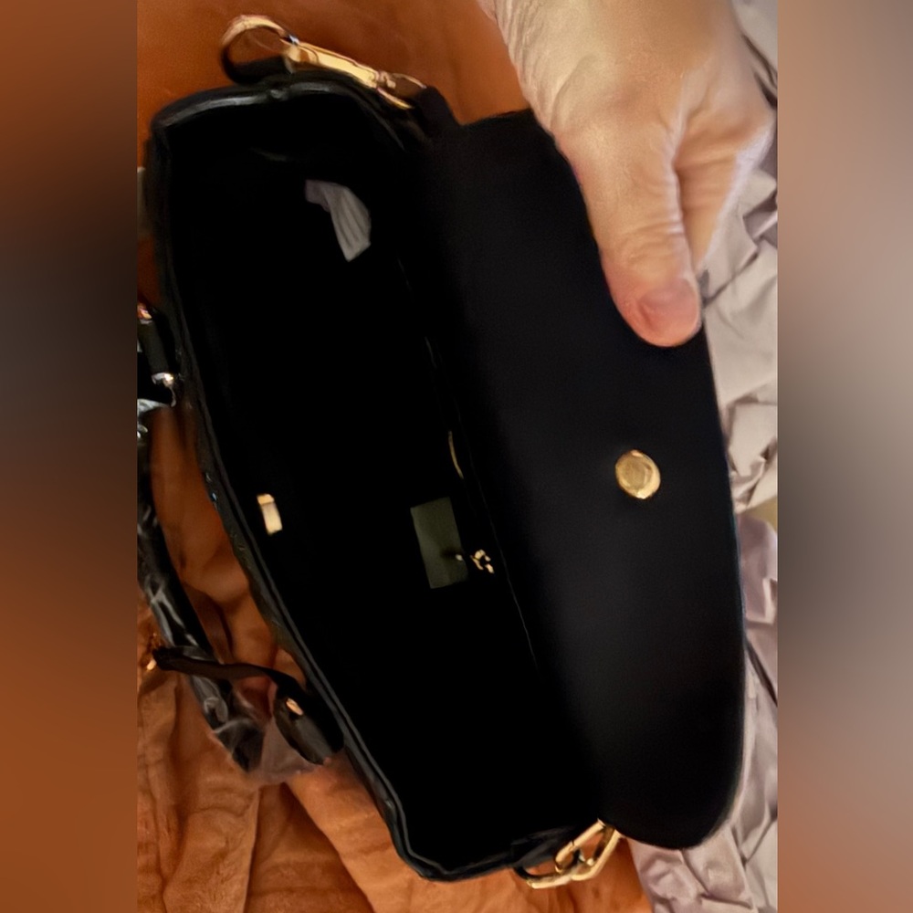 Valentino Orlandi Black Vegan Leather Handbag - Picture 6 of 9